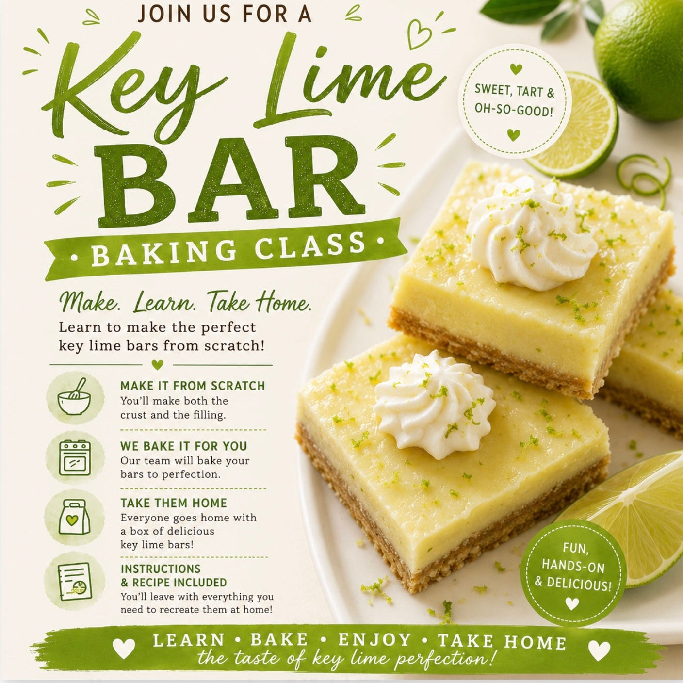 August 20 - Keylime Bar Baking Class